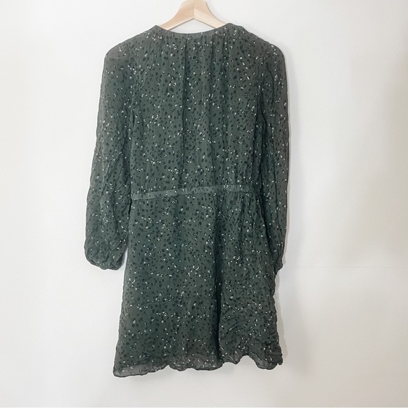 Cloth & Stone dark olive green leopard mini dress - Picture 3 of 3